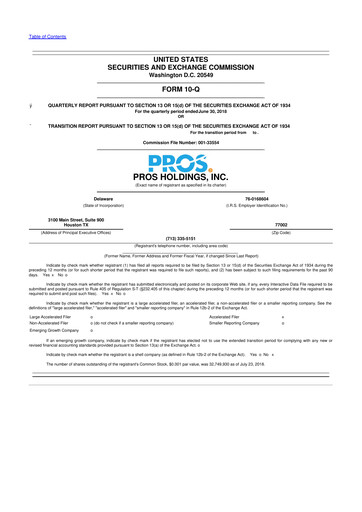 Thumbnail PROS Holdings, Inc.
 10-Q Quarterly Report FY2018 