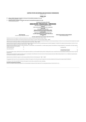 Thumbnail Discover Financial Services 10-K Annual Report 2020