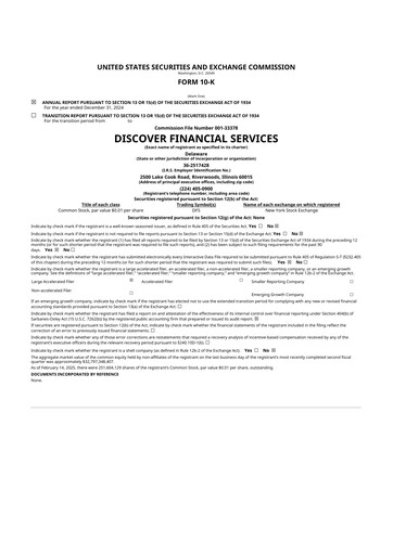 Thumbnail Discover Financial Services 10-K Annual Report 2024