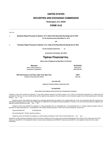 Thumbnail Tiptree 10-Q Quarterly Report FY2014 