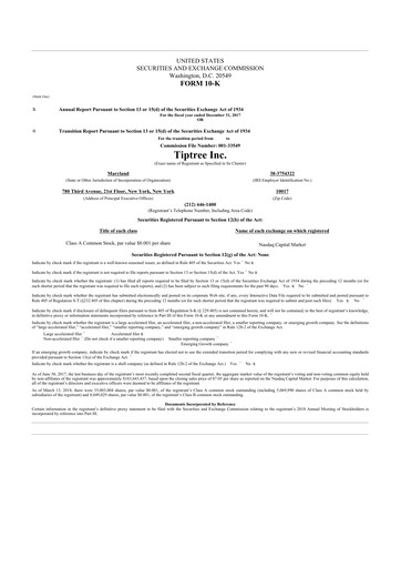 Thumbnail Tiptree 10-K Annual Report 2017