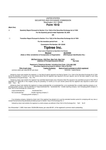 Thumbnail Tiptree 10-Q Quarterly Report FY2020 