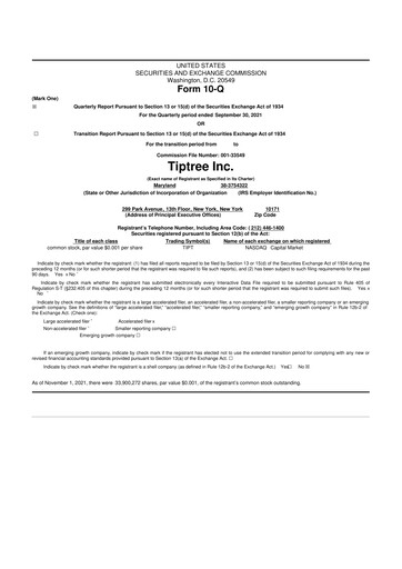 Thumbnail Tiptree 10-Q Quarterly Report FY2021 