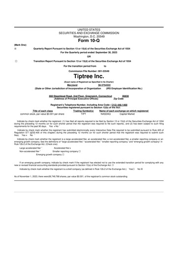 Thumbnail Tiptree 10-Q Quarterly Report FY2023 