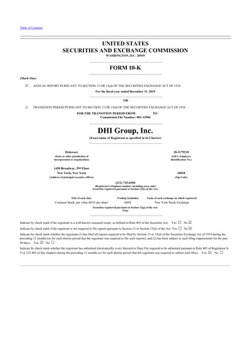 Thumbnail DHI Group 10-K Annual Report 2019