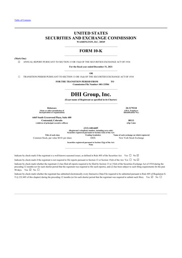 Thumbnail DHI Group 10-K Annual Report 2021