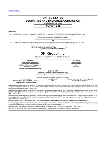 Thumbnail DHI Group 10-Q Quarterly Report FY 