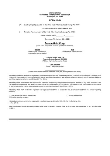 Vorschaubild Golden Matrix Group 10-Q Quartalsbericht 2012 