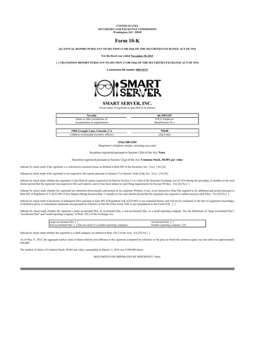 Thumbnail RumbleOn 10-K Annual Report 2015