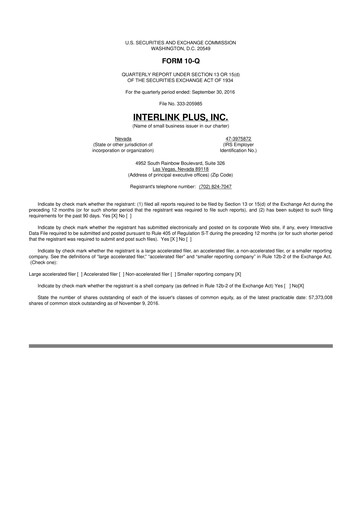 Thumbnail Loop Media 10-Q Quarterly Report FY2017 