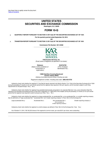 Thumbnail OPENLANE Corporate 10-Q Quarterly Report FY2016 