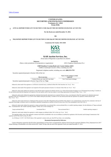 Thumbnail OPENLANE Corporate 10-K Annual Report 2016