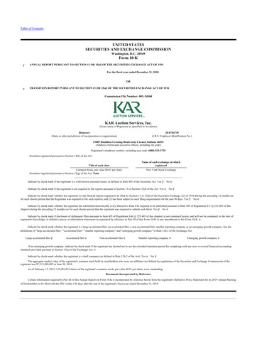 Thumbnail OPENLANE Corporate 10-K Annual Report 2018