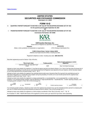 Thumbnail OPENLANE Corporate 10-Q Quarterly Report FY2022 