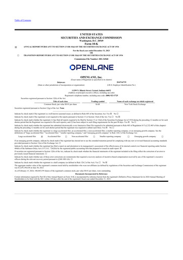 Thumbnail OPENLANE Corporate 10-K Annual Report 2023