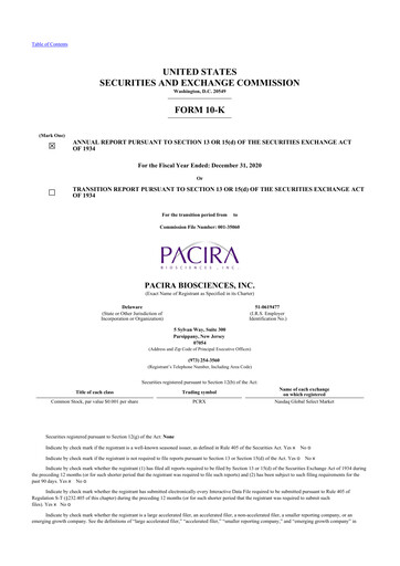 Thumbnail Pacira Biosciences
 10-K Annual Report 2020