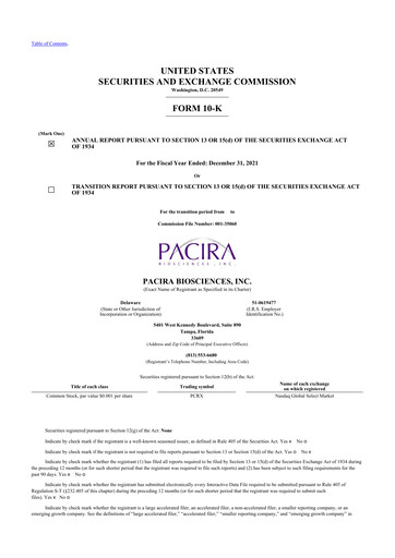 Thumbnail Pacira Biosciences
 10-K Annual Report 2021