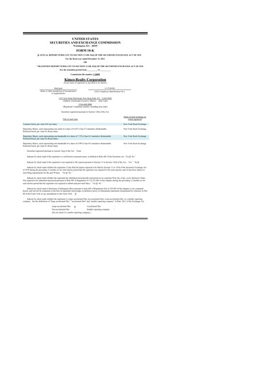 Miniature Kimco Realty
 10-K Rapport annuel 2011