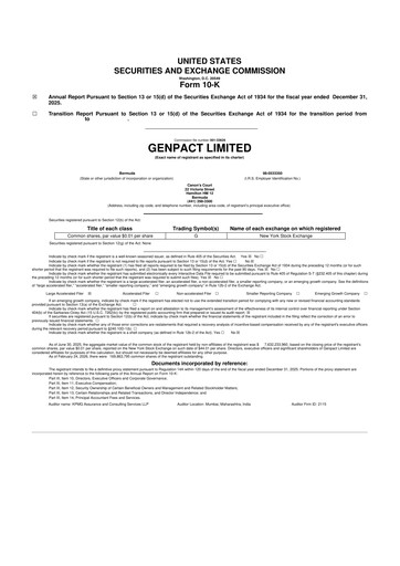 Thumbnail Genpact 10-K Annual Report 2025