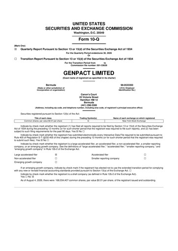 Thumbnail Genpact 10-Q Quarterly Report FY2026 