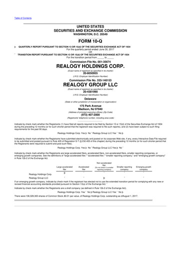 Thumbnail Anywhere Real Estate 10-Q Quarterly Report FY2017 