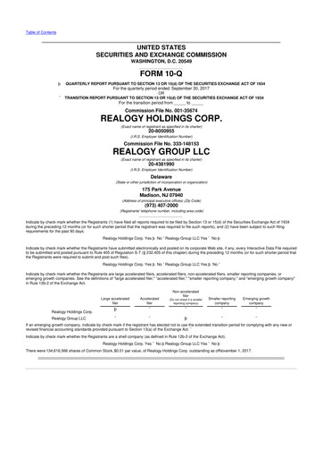 Thumbnail Anywhere Real Estate 10-Q Quarterly Report FY2017 