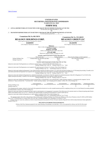 Miniature Anywhere Real Estate 10-K Rapport annuel 2020