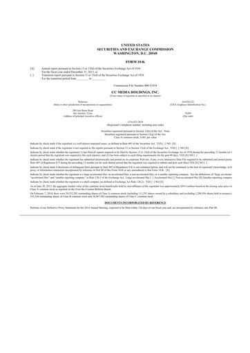 Miniature iHeartMedia
 10-K Rapport annuel 2013