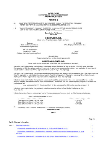 Thumbnail iHeartMedia
 10-Q Quarterly Report FY2014 