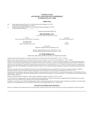 Miniature iHeartMedia
 10-K Rapport annuel 2014