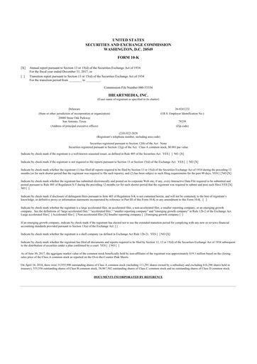 Miniature iHeartMedia
 10-K Rapport annuel 2017