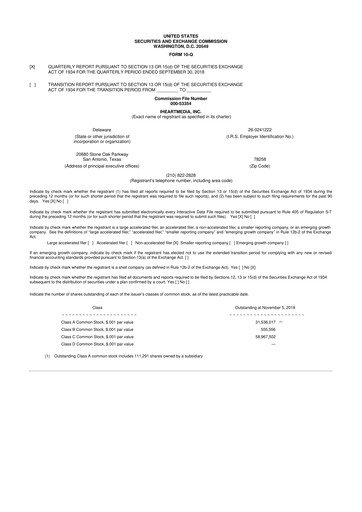 Thumbnail iHeartMedia
 10-Q Quarterly Report FY2018 