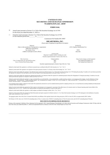 Miniature iHeartMedia
 10-K Rapport annuel 2020