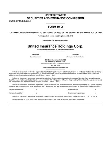 Vorschaubild American Coastal Insurance Corporation 10-Q Quartalsbericht  