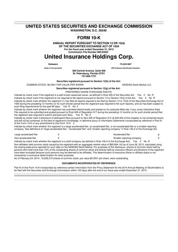 Thumbnail American Coastal Insurance Corporation 10-K Annual Report 2013