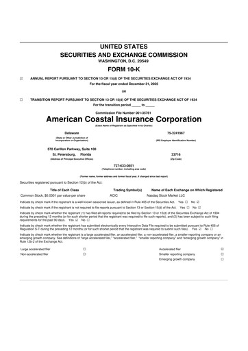 Thumbnail American Coastal Insurance Corporation 10-K Annual Report 2025