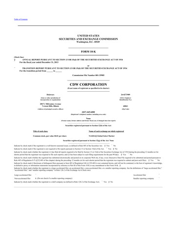 Thumbnail CDW Corporation 10-K Annual Report 2013