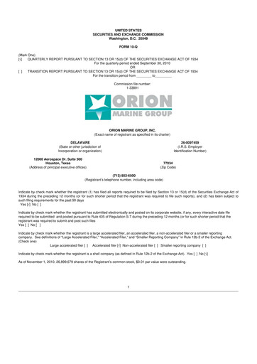 Thumbnail Orion Group Holdings

 10-Q Quarterly Report FY 