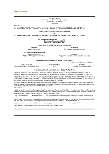 Thumbnail Orion Group Holdings

 10-Q Quarterly Report FY2020 