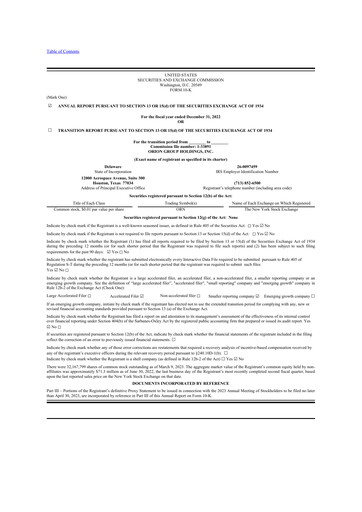 Thumbnail Orion Group Holdings

 10-K Annual Report 2022