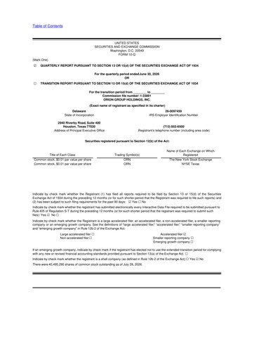 Vorschaubild Orion Group Holdings

 10-Q Quartalsbericht 2026 