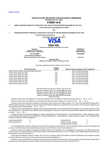 Thumbnail Visa 10-K Annual Report 2025