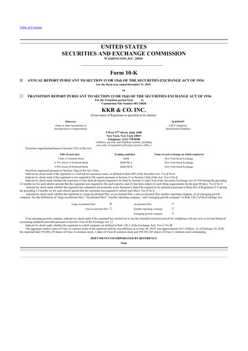 Thumbnail KKR & Co. 10-K Annual Report 2019