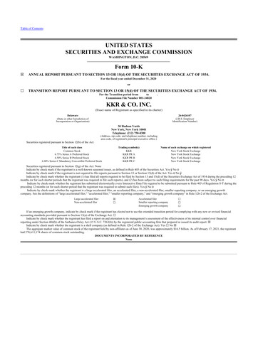 Thumbnail KKR & Co. 10-K Annual Report 2020