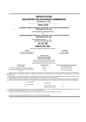 Vorschaubild KKR & Co. 10-Q Quartalsbericht 2023 