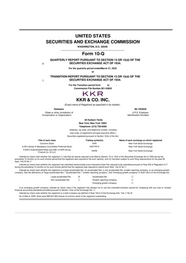 Vorschaubild KKR & Co. 10-Q Quartalsbericht 2025 