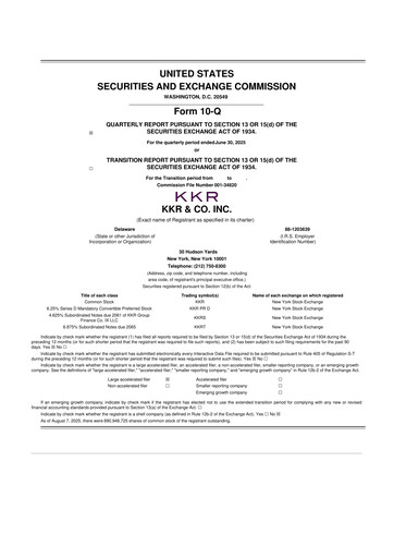 Vorschaubild KKR & Co. 10-Q Quartalsbericht 2025 