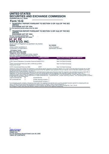 Thumbnail KKR & Co. 10-Q Quarterly Report FY2026 