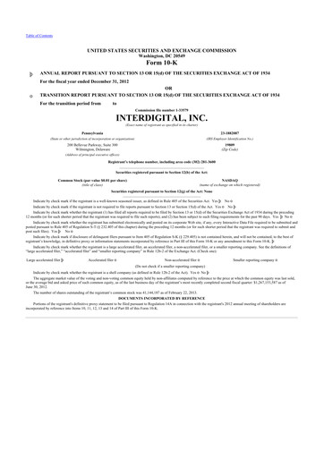 Thumbnail InterDigital
 10-K Annual Report 2012