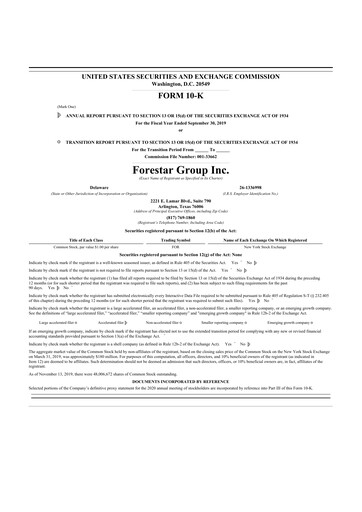 Thumbnail Forestar Group
 10-K Annual Report 2019